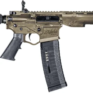 ATI ATIGAX5567MLCFDE Alpha Maxx 5.56x45mm 60+1 7.50" Black Threaded Barrel, Flat Dark Earth Receiver w/Picatinny Rail, M-LOK Handguard, Black Rear Brace & Polymer Grip