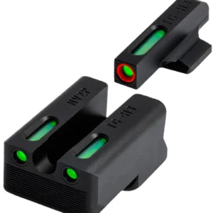 TruGlo TGTG13RS3PC TFX Pro Green Tritium & Fiber Optic Orange Outline Front Sight Green Tritium & Fiber Optic Rear Sight