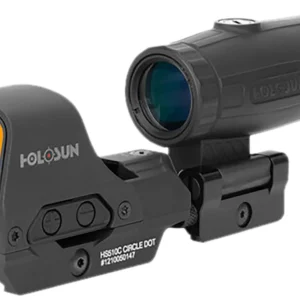 Holosun HE510C-GR/HM3X   Black 1x/3x 0.91x1.26" 2 MOA/65 MOA 2 MOA Green Dot/65 MOA Green Circle Reticle