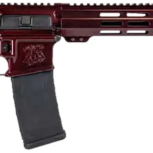 Shark Coast Tactical 300-040-1000-00 Blaze  5.56 NATO 30+1 16" Black Nitride Threaded Barrel, Red Blaze Cerakote Picatinny Rail Aluminum Receiver, Magpul SL-K Black Polymer Stock, Black Polymer Grip