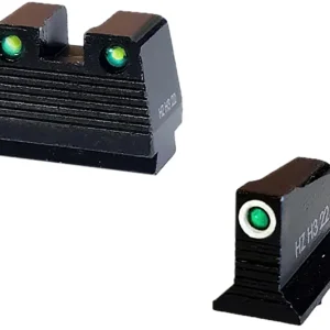 HiViz GMNG21-2 Co-Witness Tritium Night Sight Set Green Fits Glock MOS Models 9mm/40 S&W/357 Sig