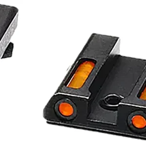 HiViz GLN621 LiteWave H3 Fiber-Optic Sight Set Green Tritium/Orange Outline w/Litepipes Orange Fits Glock 42, 43, 43X, 48