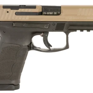 HK 81001196 VP9A1  Full Size 9mm Luger 15+1 4.53" Barrel, Flat Dark Earth Steel Optic Ready/Serrated Slide, Brown Polymer Frame w/Picatinny Rail, Interchangeable Backstrap Grip, Ambidextrous