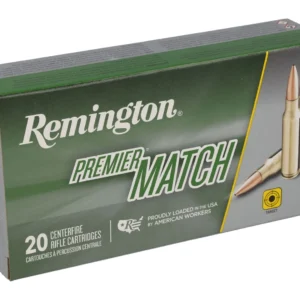 Remington Ammunition 21485 Premier Match 308Win 168gr Sierra MatchKing BTHP 20 Per Box/10 Case