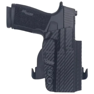 Rounded Gear SSRP365XMACROTLR7SUBCF Paddle Holster OWB Black Carbon Fiber Kydex Fits Sig P365 X Macro Right Hand