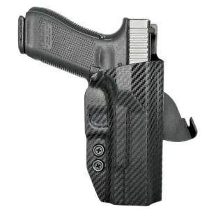 Rounded Gear GLK172231CFRHOWBPDL Paddle Holster OWB Black Carbon Fiber Kydex Fits Glock 17 Right Hand