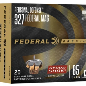 Federal PD327HS1H Hydra-Shok  327Federal Mag 85gr Jacketed Hollow Point 20 Per Box/10 Case
