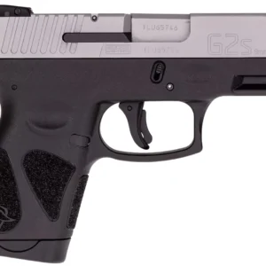 Taurus 1-G2S939 G2S  Compact Frame 9mm Luger 7+1 3.26" Matte Stainless Steel Barrel, Matte Stainless Steel Serrated Slide, Black Polymer Frame w/Accessory Rail, Black Polymer Grip