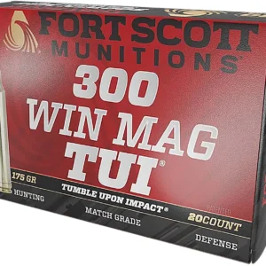 Fort Scott Munitions 300WM-175-SCV2 Tumble Upon Impact (TUI)  300WM 175gr Solid Copper Spun 20 Per Box/10 Case