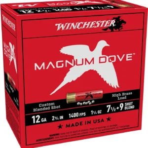 Winchester Ammo MD1279 Magnum Dove  12Gauge 2.75" 1 1/4oz 7.5/9Shot 25 Per Box/10 Case