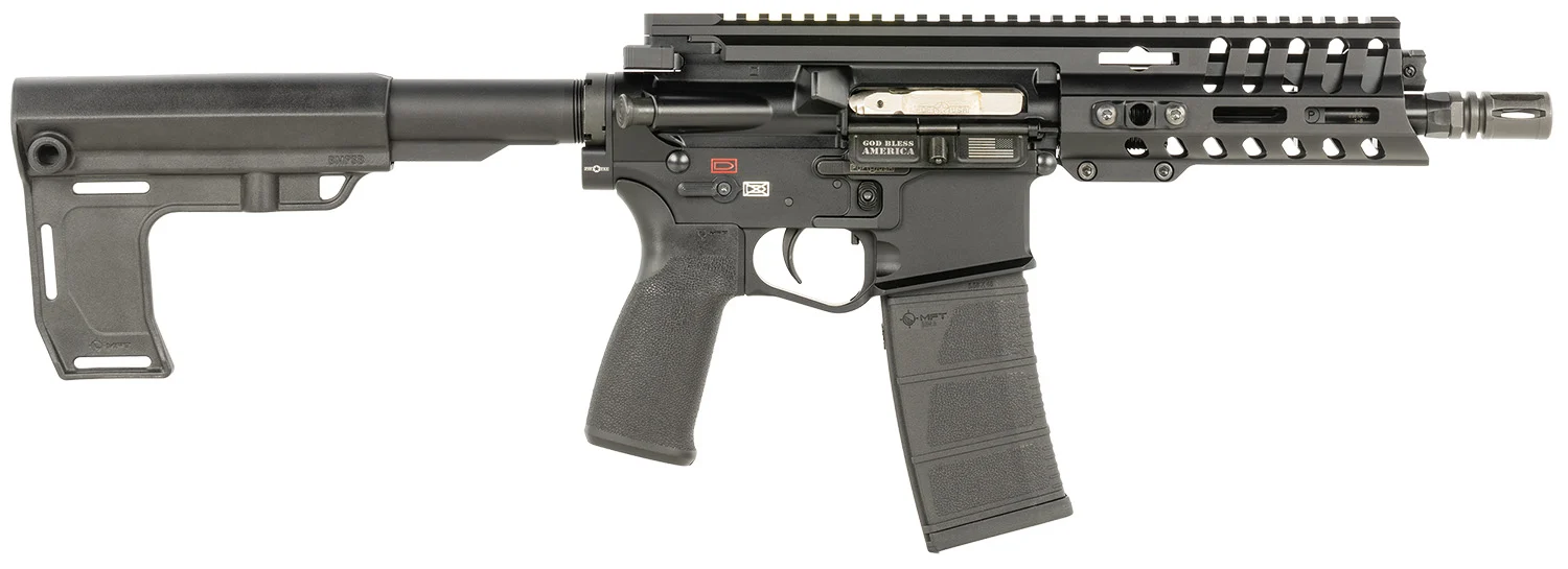 Patriot Ordnance Factory 2169 P415 Edge 5.56 NATO 30+1 7.25" Black Nitride Threaded Barrel, Black Anodized Aluminum Receiver
