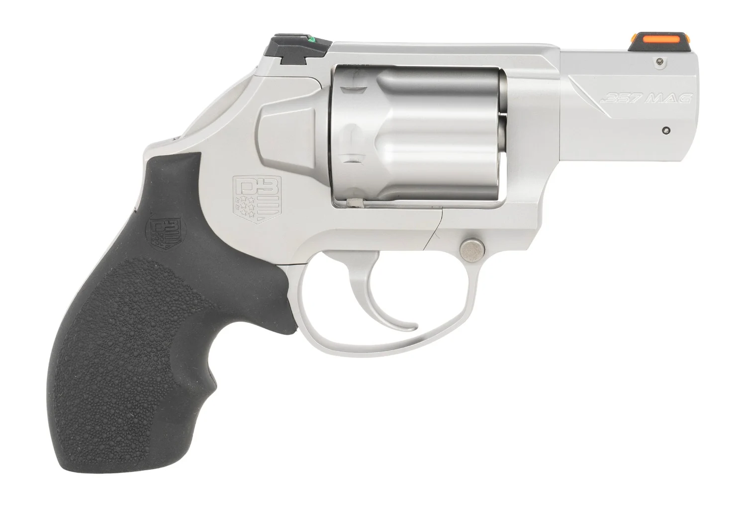 Diamondback DB0700S712 SDR DAO 357 Mag/38 Special +P 6 Shot 2" Glass Bead Stainless Steel Barrel, Cylinder & Frame, Black Hogue Rubber Grip, Exposed Hammer