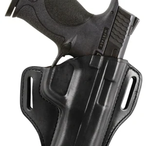 Bianchi 23942 57 Remedy  OWB Size 12 Black Leather Belt Slide Fits Colt 1911 Commander Right Hand