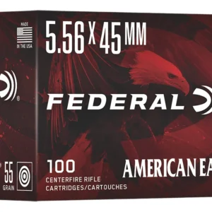 Federal AE193C American Eagle  5.56x45mm 55gr Full Metal Jacket 100 Per Box/5 Case