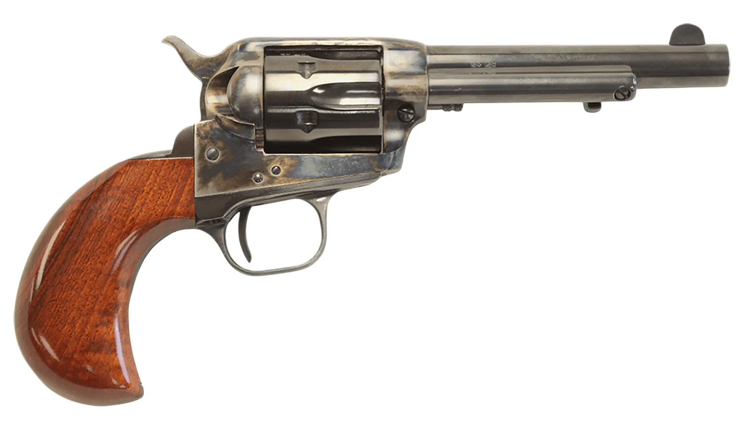 Taylors & Company Uberti Stallion 38 Special 6 Shot 4.75" Blued Round Barrel, Blued Cylinder, Color Case Hardened Steel Frame, Walnut Birdshead Grip, Exposed Hammer
