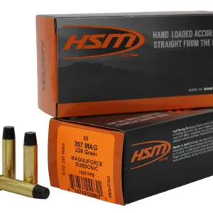 HSM 35724N   357Mag Subsonic 230gr Hard Cast Long Flat Nose 50 Per Box/10 Case