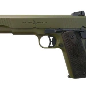 T R Imports 191145GREEN 1911 45 ACP 7+1 Overall Green Cerakote, Walnut Grip