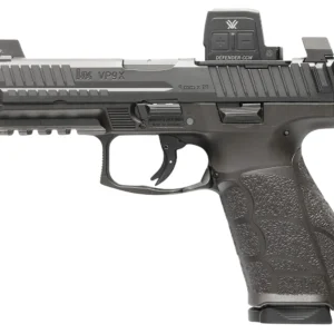 HK 81001356 VP9A1 X w/Optic Full Size Frame 9mm Luger 10+1 4.09" Black Barrel, Black Steel Serrated w/Optic Slide, Black Polymer Frame w/Picatinny Rail, Textured Grip, Vortex CCW