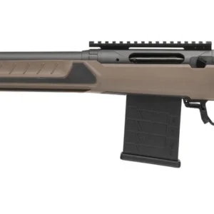 Savage Arms 32685 110 Core Tactical Full Size 6mm ARC 10+1 18" Medium Heavy Fluted Barrel, Arca Rail Forend, Coyote Tan AccuStock w/AccuFit V2 Synthetic Stock, Left Hand