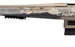 Browning 036127227 X-Bolt 2 Speed LR Full Size 7mm Rem Mag 5+1 26" Smoked Bronze Cerakote Fluted & Steel Drilled & Tapped Receiver, Picatinny Rail Forend, Ovix Camo w/Black Overmold Adj Comb & LOP Syn
