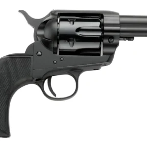 Pietta PFI38ALLOYAS312CB 38 Super 6 Shot 3.50" Matte Black Steel Frame & Barrel, Black Checkered Grip