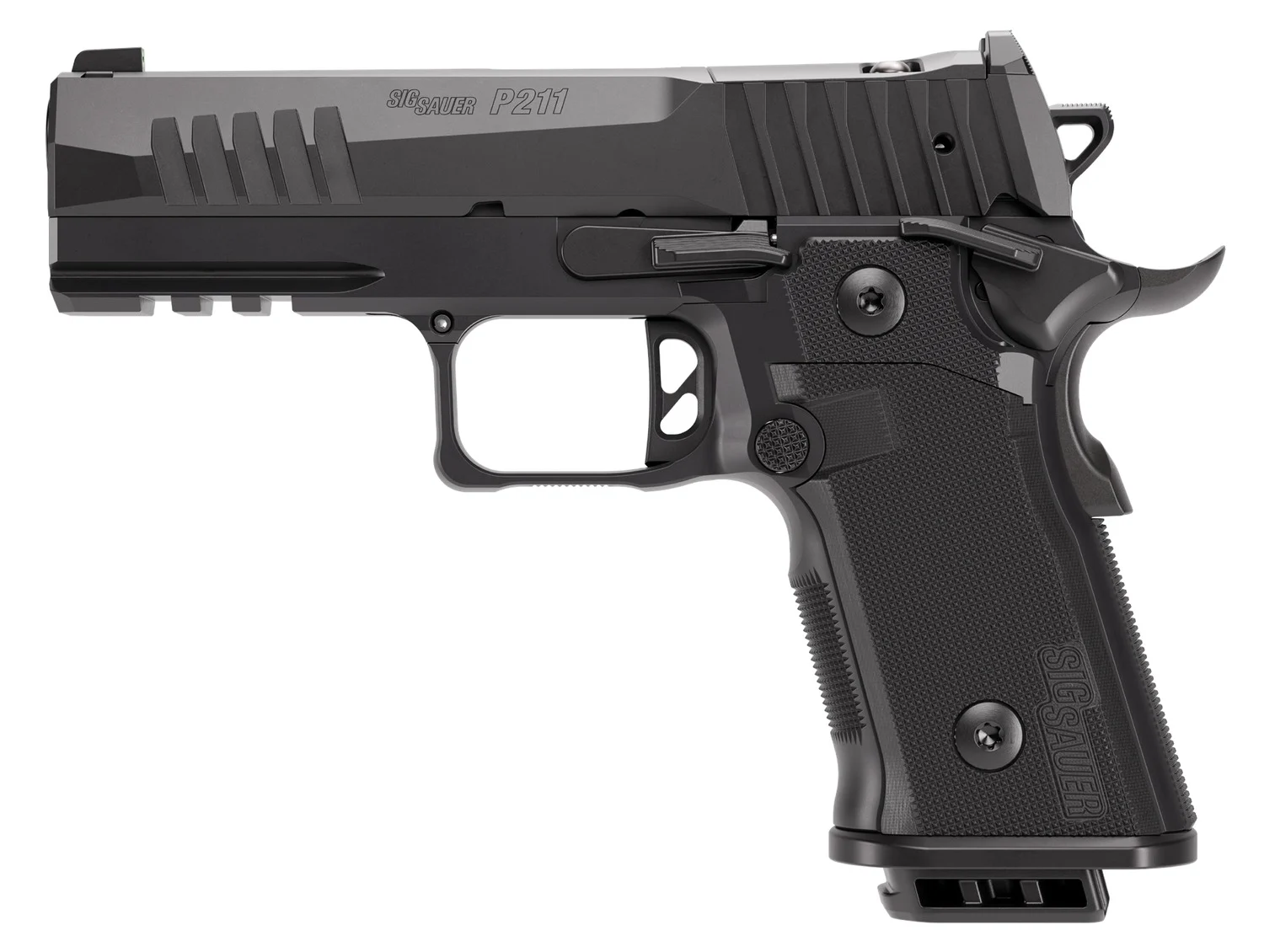 Sig Sauer 211CA9GT4 P211 GT4 Carry 9mm Luger 21+1 4.20" Black Barrel, Black Nitron Stainless Steel Optic Ready/Serrated Slide & Stainless Steel Frame w/Beavertail & Picatinny Rail, G10 Grip Panels, SI
