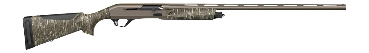 Retay USA ACEBRBL28 Ace 12 Gauge Semi-Auto 3" 3+1 28" Bronze Cerakote Deep Bore Barrel, Bronze Cerakote Aluminum Slopeback Receiver, Fixed Mossy Oak Bottomland Synthetic Stock