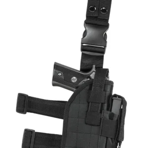 NcStar CVDLHOL2954B Drop Leg  Leg Black PVC Fabric Leg Fits Full Size Semi-Auto Fits Compact Semi-Auto Right Hand