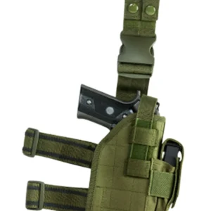 NcStar CVDLHOL2954G Drop Leg  Leg Green PVC Fabric Leg Fits Full Size Semi-Auto Fits Compact Semi-Auto Right Hand