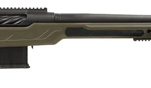 Cadex Inc CDXBMGQUA5029HI20I1J5N BMG Quake  50 BMG 3+1 29" Black DLC Match Grade Threaded Barrel, Black DLC Receiver w/Picatinny Rail, Adj Cheek Piece & LOP OD Green Polymer Stock