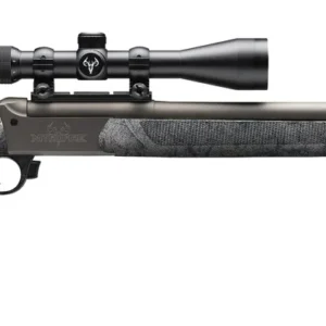 Traditions CR5846604437 NitroBolt w/Scope 50 Cal Firestick 24" Tungsten Cerakote Fluted Threaded Barrel, Tungsten Cerakote Drilled & Tapped Steel Receiver, Adj Cheek Piece & LOP Desert Web Synthetic S