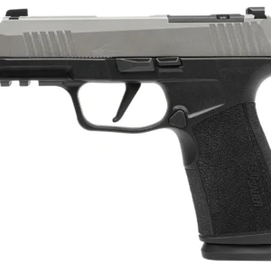 Sig Sauer 365XCA9TCOMP P365 XMacro Compact 9mm Luger 17+1 3.10" Stainless Steel Optic Ready/Serrated Slide, Black Nitron Stainless Steel Frame w/Picatinny Rail, XMacro Polymer Grip, RMSc Footprint