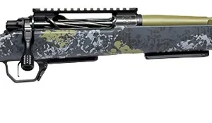 Horizon Firearms HRF-VE2-22CM-22R Venatic 2 22 Creedmoor 22" Sage Green Spiral Fluted Threaded Barrel, Black DLC Receiver w/Picatinny Rail, Arca Rail Forend, Artic Moss Iota EKO X Carbon Fiber Stock