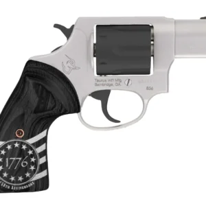 Taurus 2-85625-US3 856 1776 Small 38 Special +P 6 Shot 2" Stainless Steel Barrel, Black Stainless Steel Cylinder, Stainless Steel Frame, Custom Altamont Grip, Transfer Bar Safety