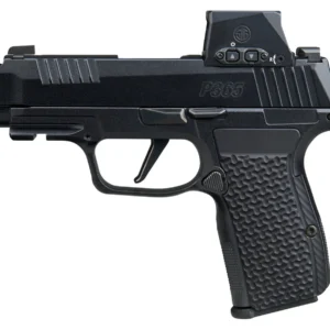 Sig Sauer  P365 AXG LUXE w/Optic Micro-Compact 380 ACP 12+1 3.10" Black Barrel, Black Pearlescent Cerakote Stainless Steel Integrated Compensator/Optic Ready/Serrated Slide, Black Frame w/Picatinny Ra