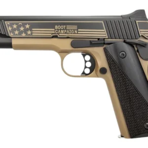 Kimber Mfg, Inc 3700896 DS Warrior LW Boot Campaign Bundle 9mm Luger 20+1 5" Stainless Deep Crown Barrel, KimPro Black Stainless Steel Engraved/Optic Cut/Serrated Slide, Black Anodized Aluminum Frame