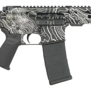 Shark Coast Tactical SCC07312TOPO-P Topography  5.56 NATO 30+1 10.50" Black Nitride Threaded Barrel, Aluminum Receiver w/Picatinny Rail, M-LOK Handguard, Black Polymer SB Tactical SBA3 Brace, Polymer