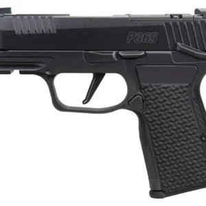 Sig Sauer 365AXG380COMPLUXEMSCA P365 AXG LUXE Micro-Compact 380 ACP 10+1 3.10" Black Pearlescent Cerakote Stainless Steel Integrated Compensator/Optic Ready/Serrated Slide & Frame w/Picatinny Rail, Bl