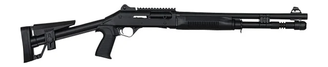 Panzer Arms PAM4TSSBSS M4 12 Gauge Semi-Auto 3" 5+1 18.50" Black Barrel, Black Aluminum Receiver w/Picatinny Rail, Black Skeleton Synthetic Stock & Grip