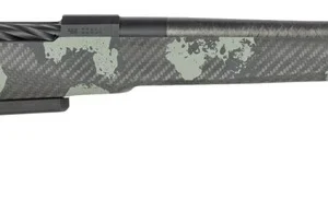 Fierce Firearms RIVSCX25CM22BF Carbon Rival XP 2.0 25 Creedmoor 3+1 22" Carbon Fiber Match Grade Barrel, Black Cerakote Stainless Steel Drilled & Tapped Receiver, Forest Camo Push Button Adj Cheek Pie