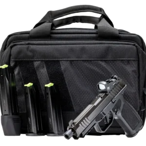 Rost Martin RM1FTBSPL RM1F Tactical Bundle 9mm Luger 24+1 4.50" Black Threaded Barrel, Black Nitron Steel Serrated w/Optic Slide, Black Polymer Frame w/Picatinny Rail, Interchangeable Backstrap Grip,