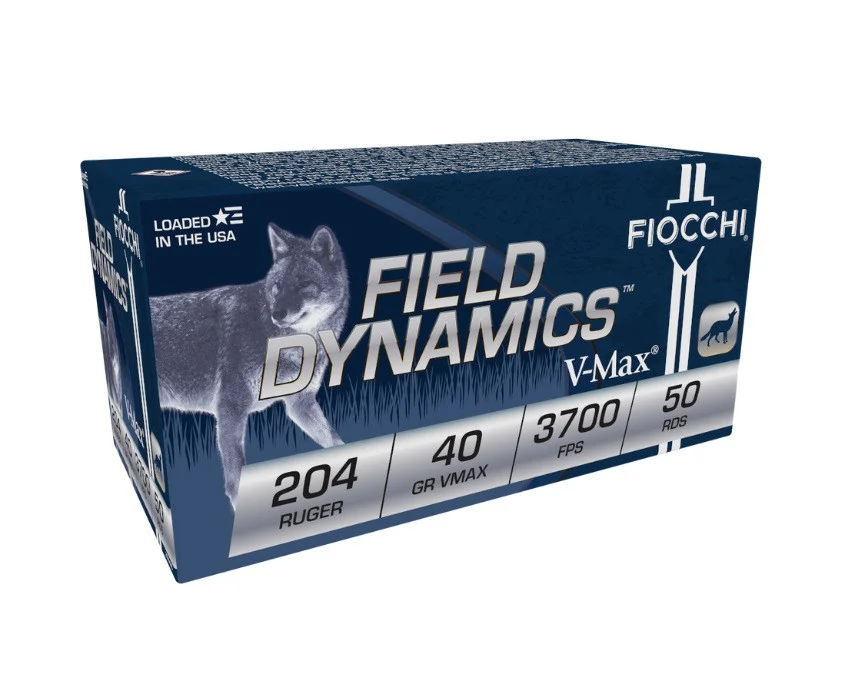 Fiocchi 204 Ruger Extrema Ammunition FI204HVB 40 Grain V-MAX 50 rounds