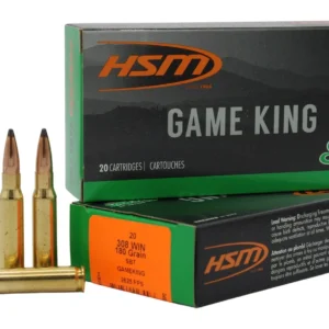 HSM 30843N Game King  308 Win 180 gr Sierra GameKing Spitzer Boat Tail 20 Per Box/ 25 Case