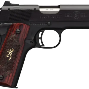 Browning 051852490 1911 Black Label Medallion Compact 22 LR 10+1, 3.63" Target Crown Barrel, Matte Black Serrated Slide & Aluminum Frame w/Beavertail