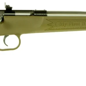 Crickett KSA2243 My First Rifle  Youth 22 LR 1rd 16.13" Stainless Steel Barrel, Blued Drilled & Tapped Receiver, Desert Tan w/Webbing Fixed Synthetic Stock, Right Hand
