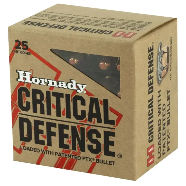HORNADY CRITICAL DEFENSE 30CARB 110GR FTX 25RD BX 250RD CASE