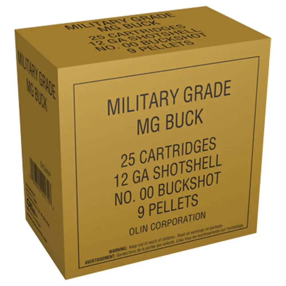 WINCHESTER 12GA 2-3/4" MILITARY GRADE 00BK 25RD BX/250RD CS