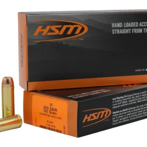HSM 500SW1N Classic  500 S&W Mag 350 gr Jacket Hollow Point 20 Per Box/ 25 Case