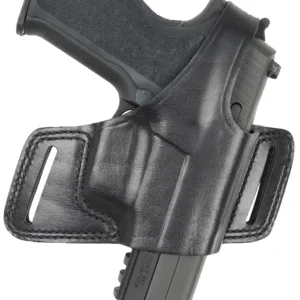 Bianchi 15706 Black Widow  OWB Size 01 Black Leather Belt Slide Fits S&W J Frame Fits Taurus 85 Fits Charter Arms Undercover Right Hand