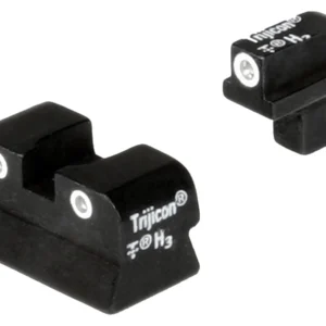 Trijicon 600138 Bright & Tough Night Sights  Green/Tritium White Outline Front Sight-Green/Tritium White Outline Rear Sight Colt 1911 0.125 Tang